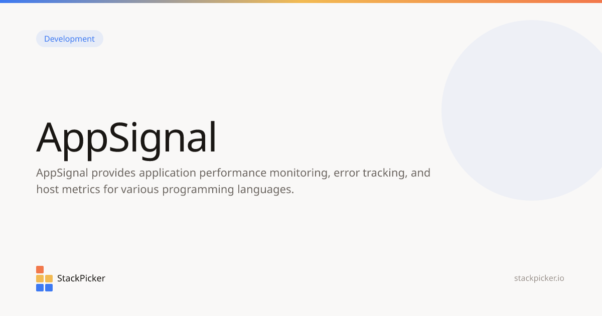 AppSignal | StackPicker