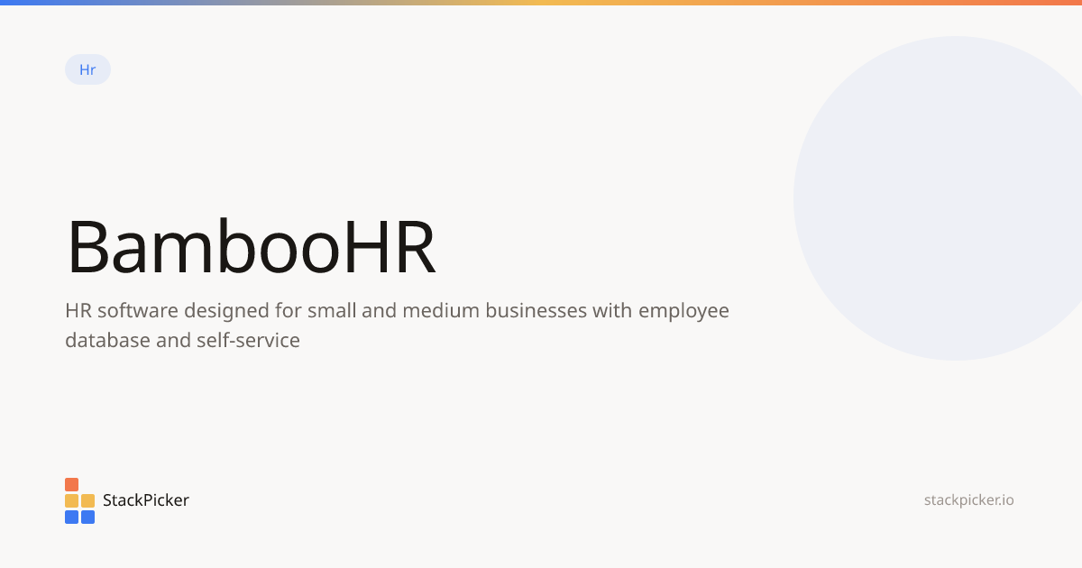 BambooHR | StackPicker