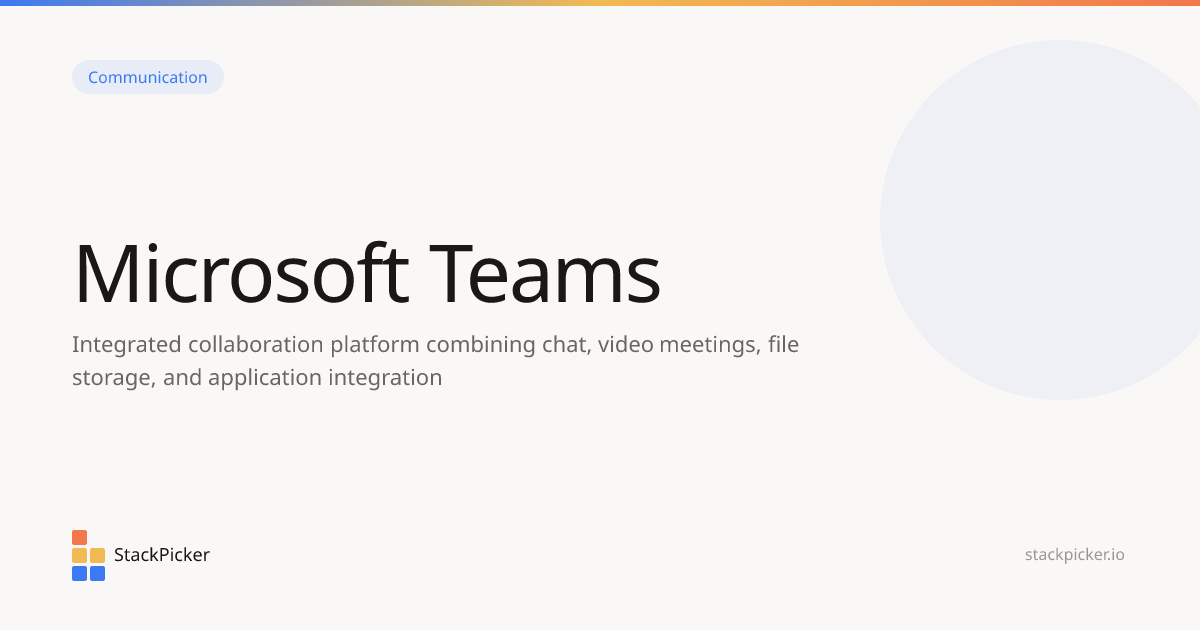 Microsoft Teams | StackPicker